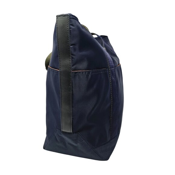 Richard James Sevile Row Tote Bag Ocean Navy Blue Padded Nylon Leather - Picture 4 of 16